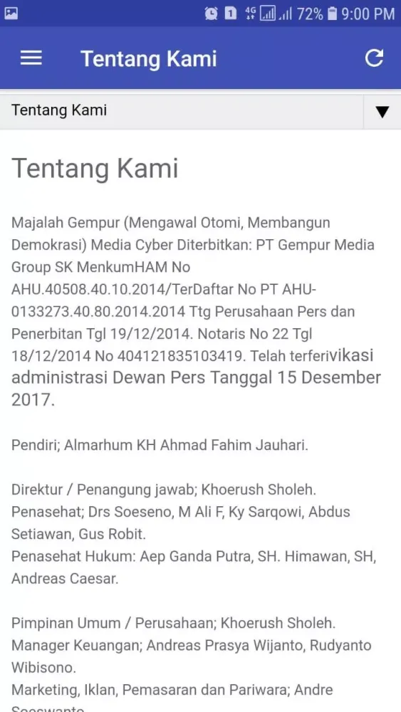 Majalah Gempur 스크린샷