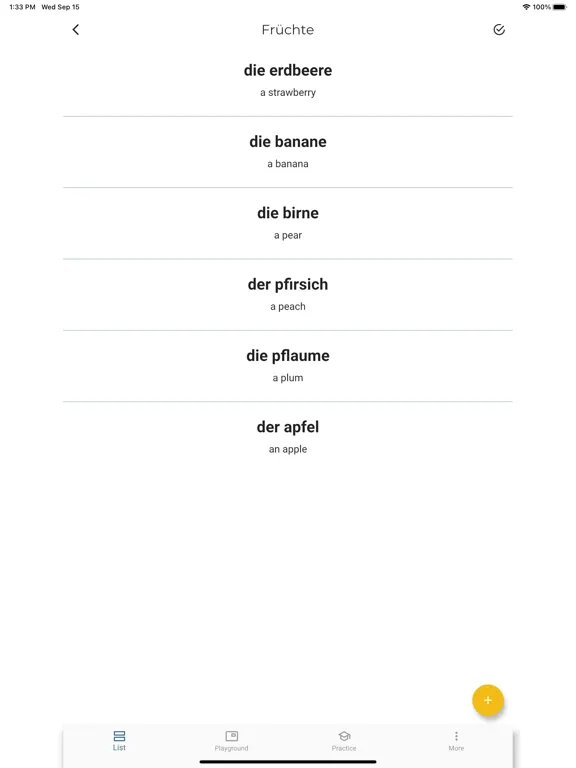 My Vocabulary - learning tool iPad  Screenshots