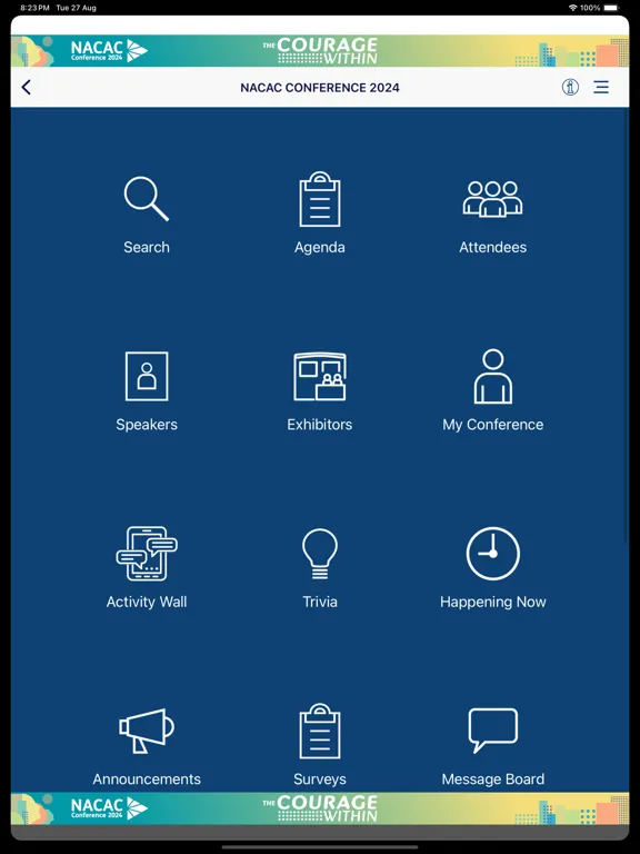 ภาพหน้าจอของ NACAC Events iPad 
