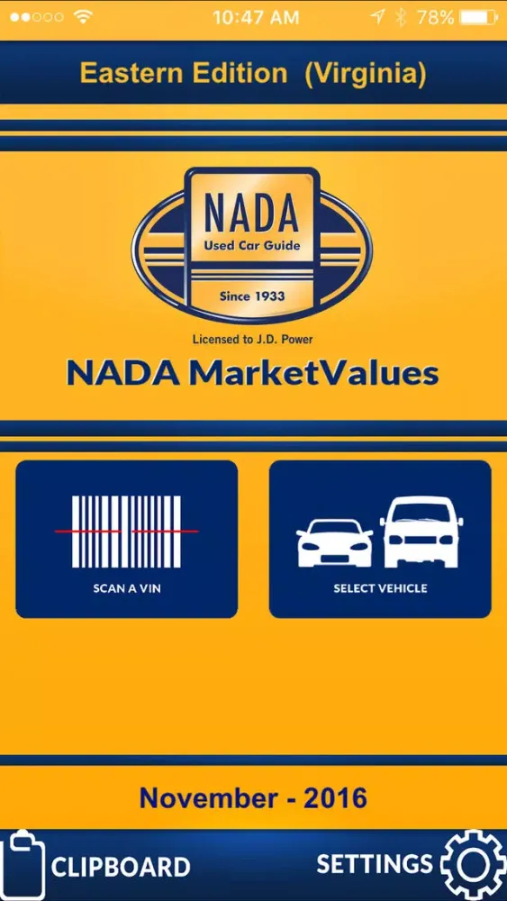 Captures d'écran de NADA MarketValues
