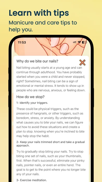 Tangkapan layar NailKeeper - Stop Biting Nails
