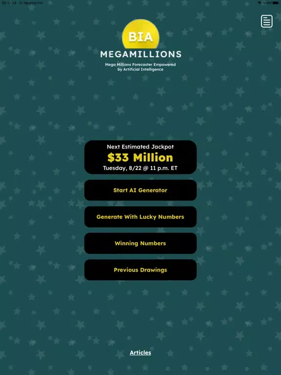 Captures d'écran de Bia Megamillions iPad 