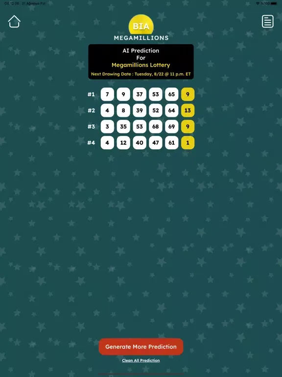 Captures d'écran de Bia Megamillions iPad 
