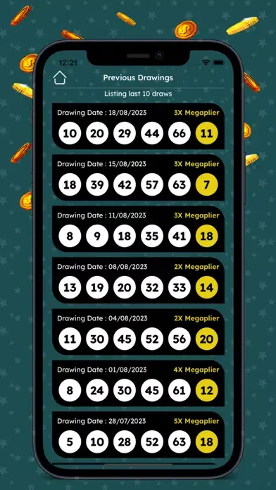 Captures d'écran de Bia Megamillions