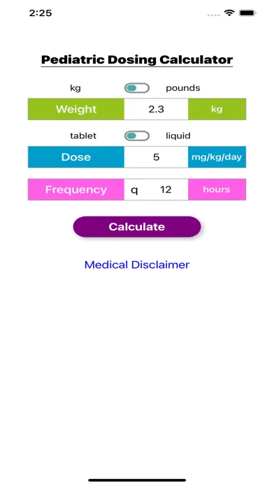 Скриншоты Peds Dose Calc