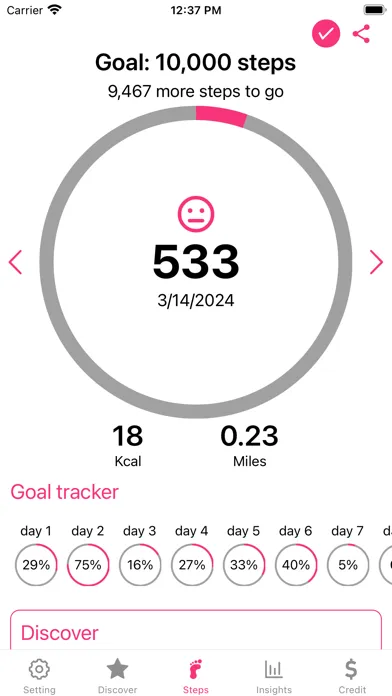 Mo Steps - Pedometer Screenshots