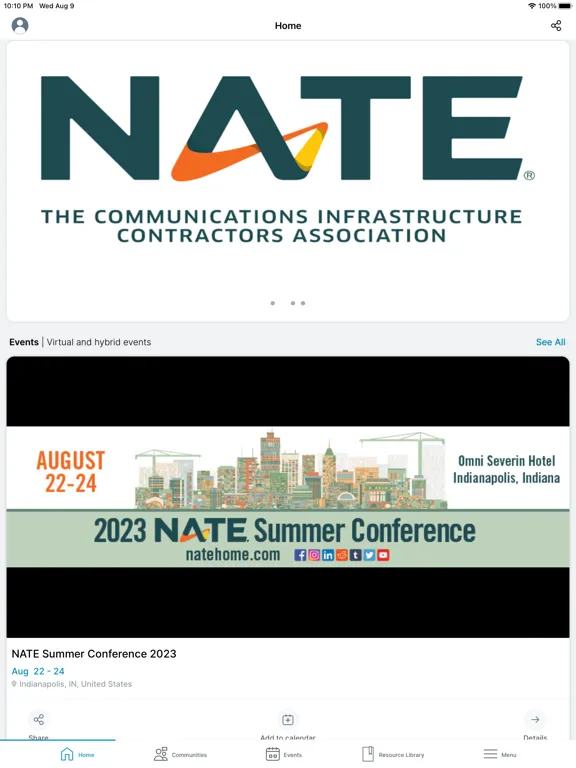 NATE Mobile iPad 应用截图