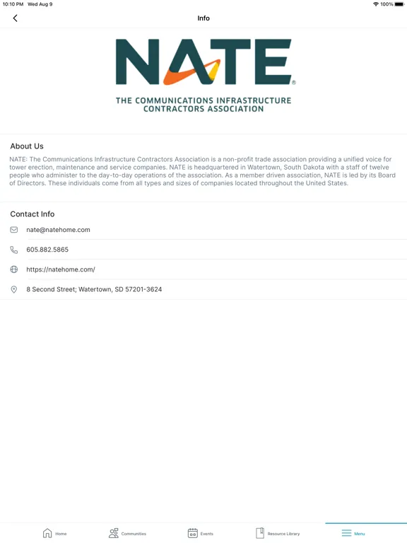 NATE Mobile iPad 应用截图