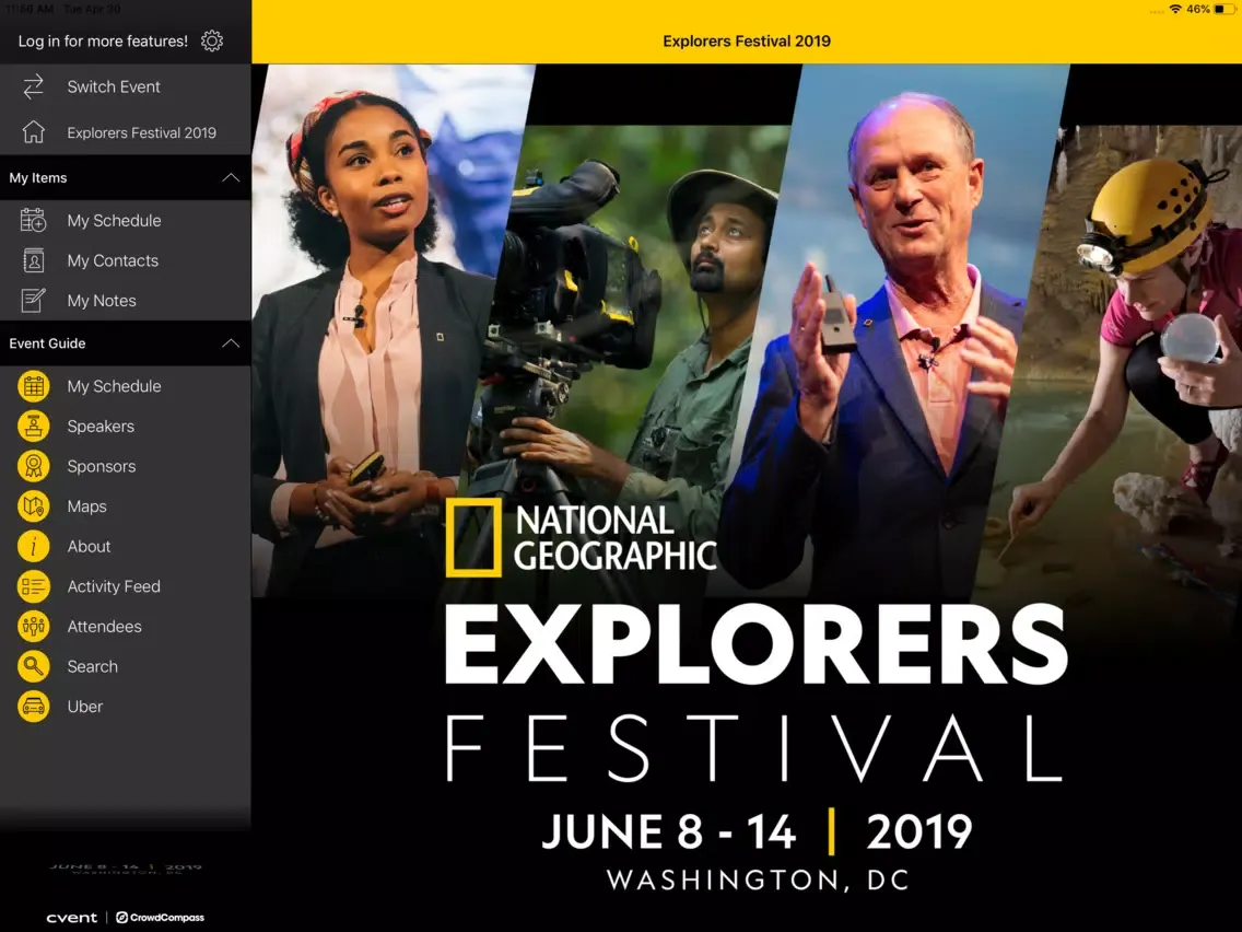 Captures d'écran de Nat Geo Society Events iPad 