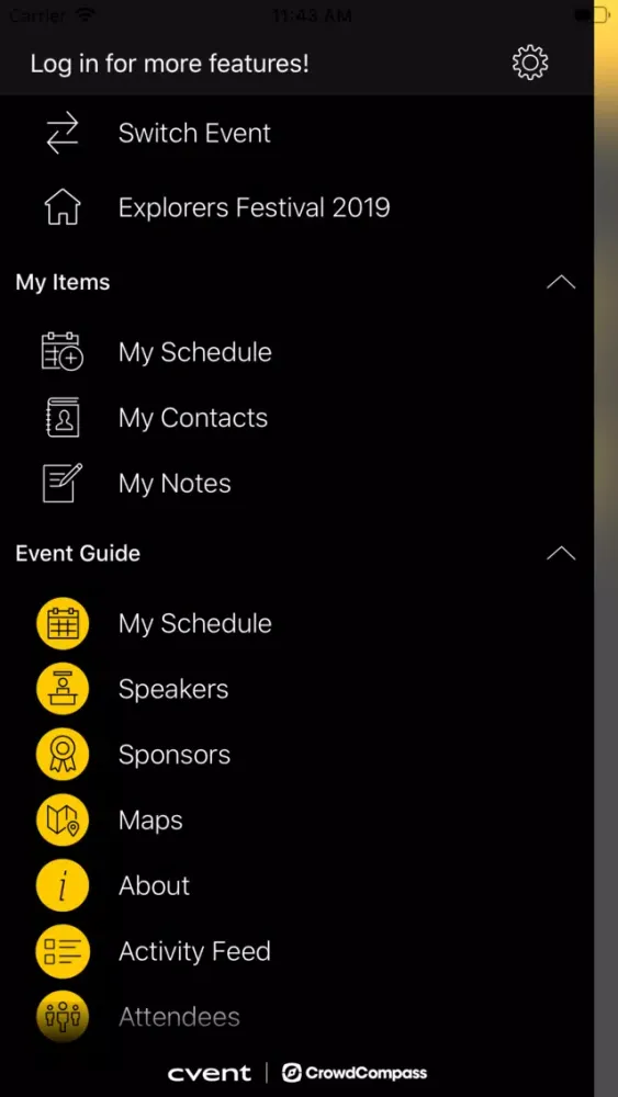 Captures d'écran de Nat Geo Society Events