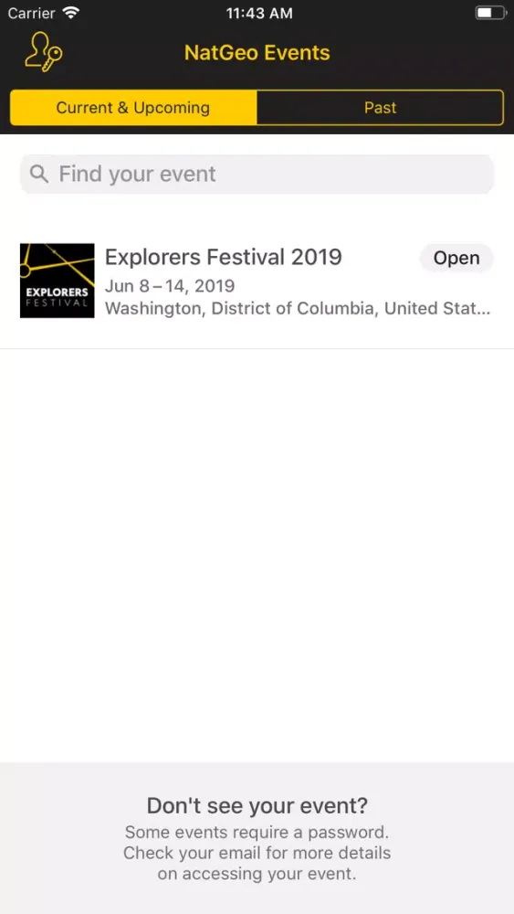 Captures d'écran de Nat Geo Society Events