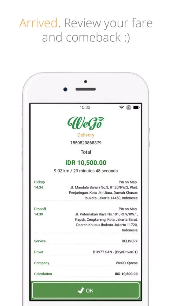 Wego Express Driver Apps স্ক্রিনশট