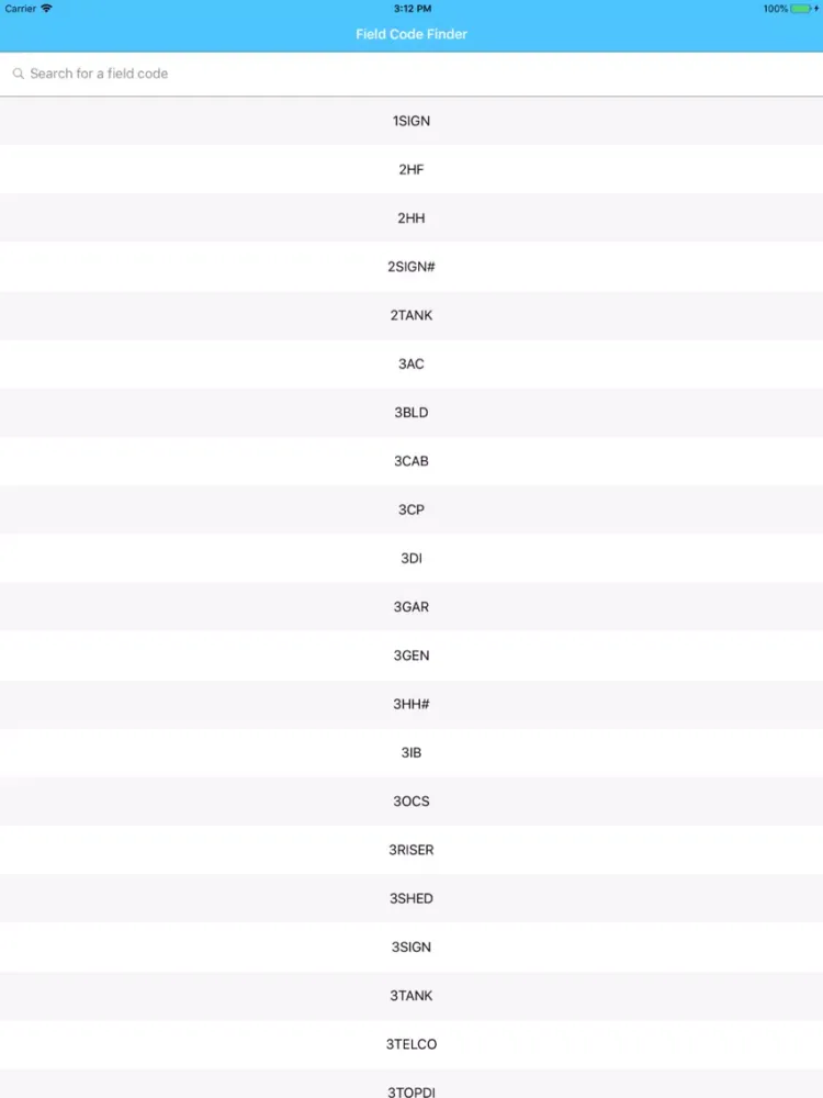 Capturas de pantalla de Mobile Field Code Finder iPad