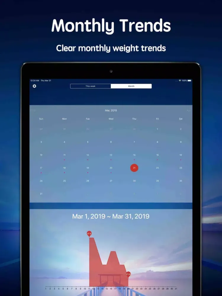 تصاویر WeightDiary-Record your weight iPad 