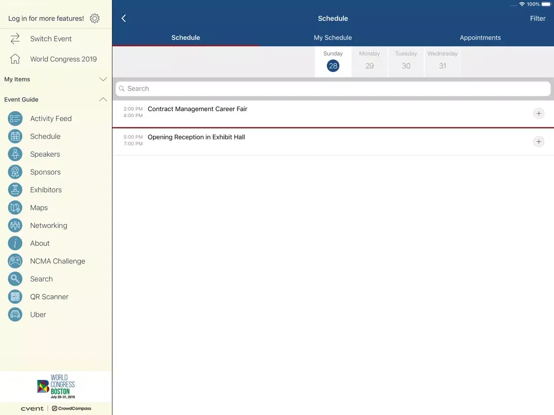 NCMA Meetings and Events iPad 应用截图