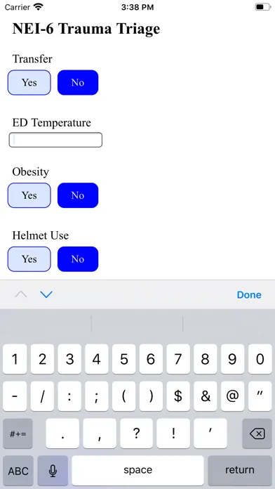 Tangkapan layar Trauma Intervention Prediction