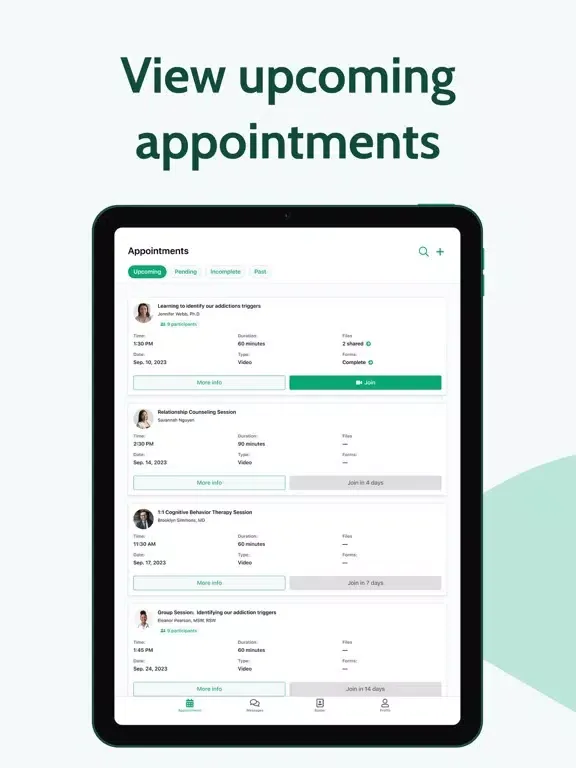 Tangkapan layar TNC Portal iPad 