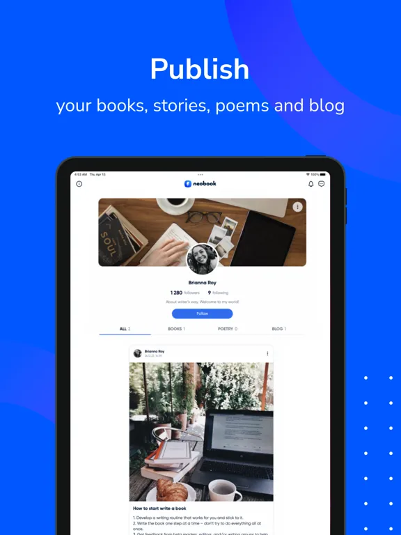 Neobook iPad Screenshots