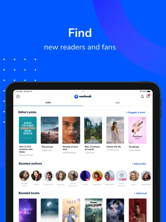 Neobook iPad Screenshots