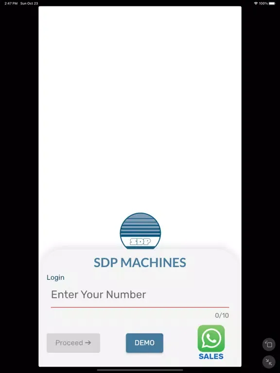 SDP Machines iPad  스크린샷