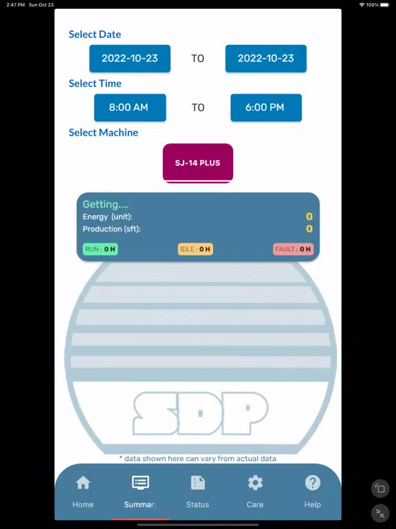 SDP Machines iPad  سکرین شاٹس