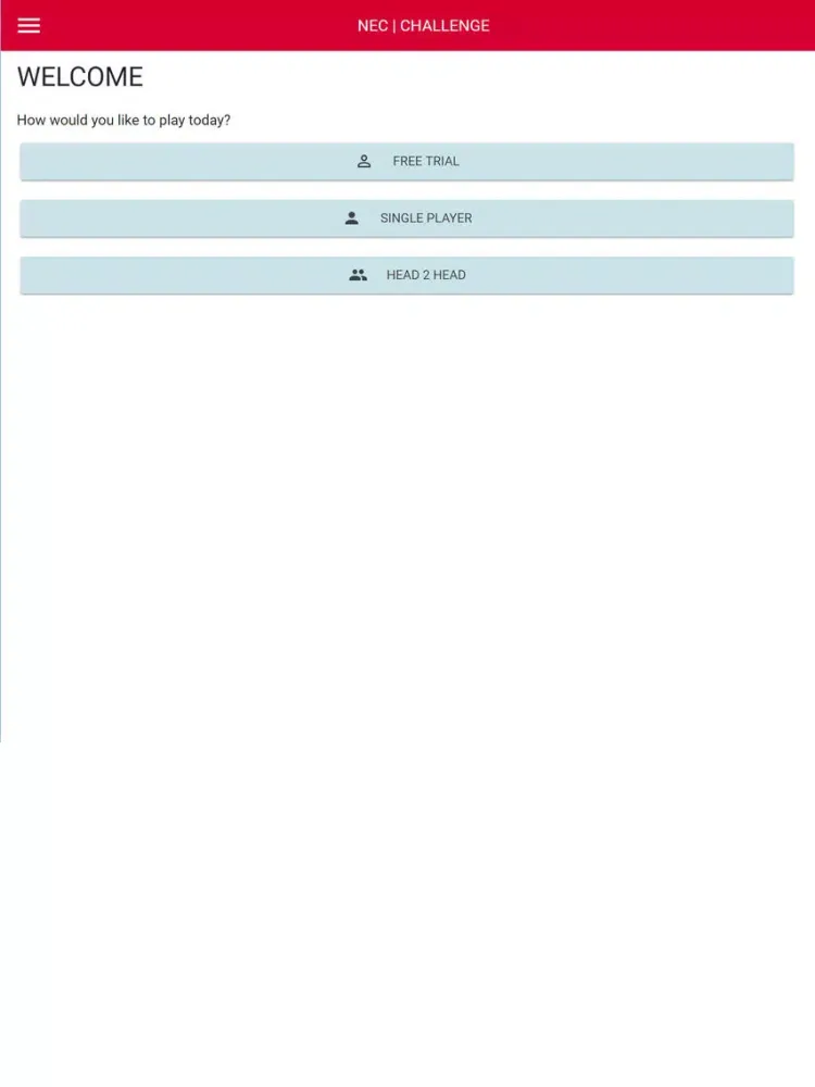 ภาพหน้าจอของ NEC Challenge iPad 