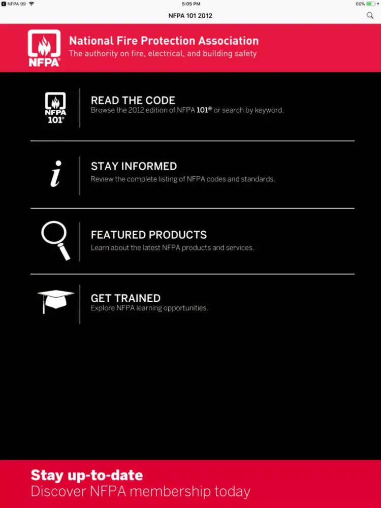 Capturas de pantalla de NFPA 101 2012 Edition iPad 