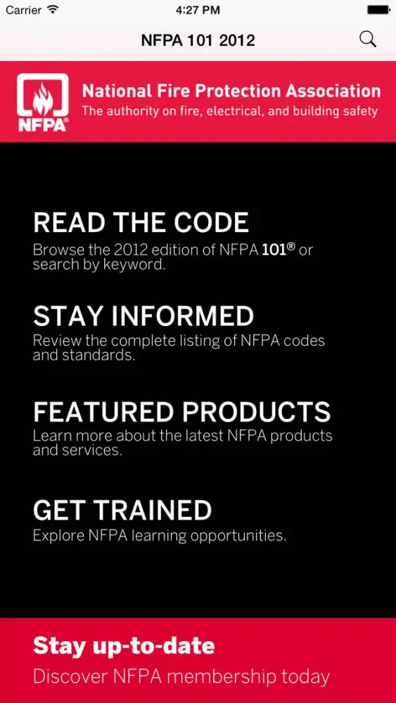 Capturas de pantalla de NFPA 101 2012 Edition
