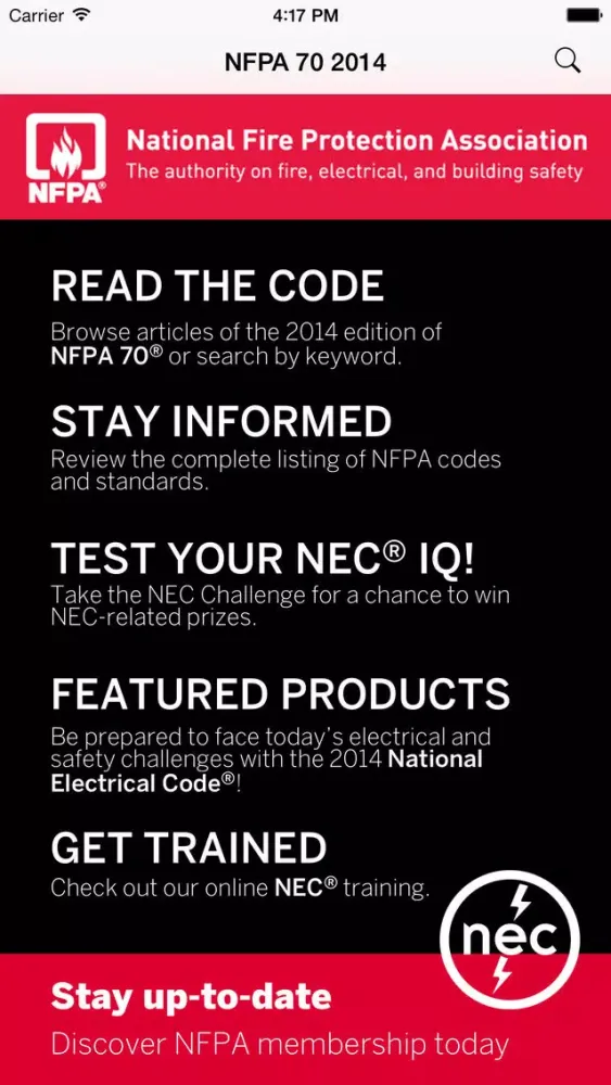 NEC 2014 Edition سکرین شاٹس