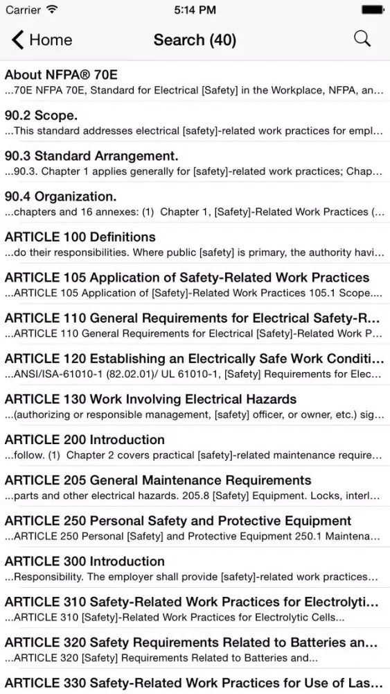 Скриншоты NFPA 70E 2012 Edition