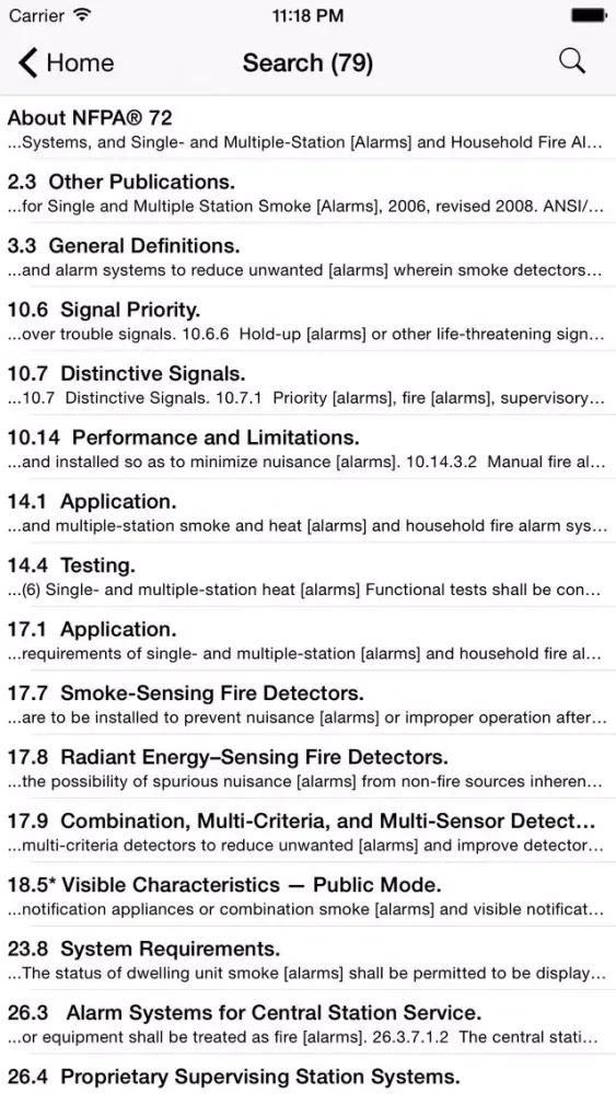NFPA 72 2010 Edition 스크린샷