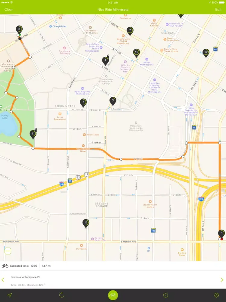 Ảnh chụp màn hình của Nice Ride Bike Share iPad 