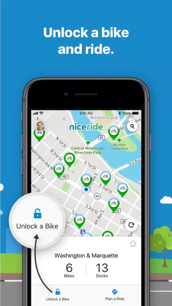 Ảnh chụp màn hình của Nice Ride Bike Share