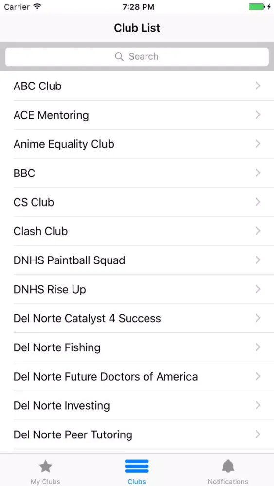 ภาพหน้าจอของ DN ClubHub
