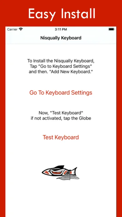 Tangkapan layar Nisqually Keyboard