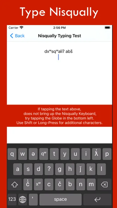 Tangkapan layar Nisqually Keyboard
