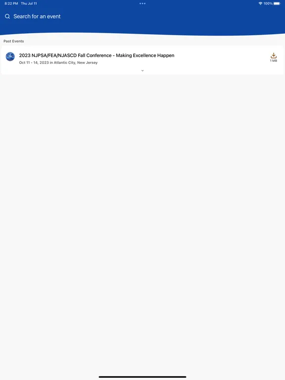NJPSA Conf iPad  Screenshots