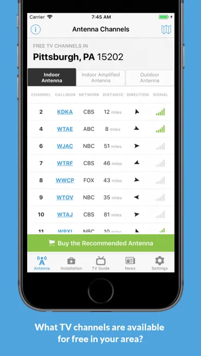Capturas de pantalla de NoCable: OTA Antenna, TV Guide