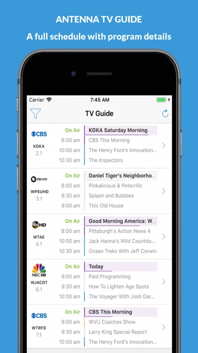 Capturas de pantalla de NoCable: OTA Antenna, TV Guide