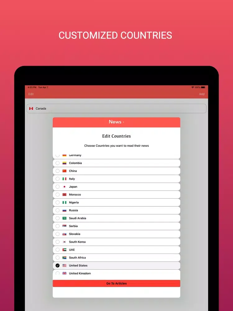 News · iPad 应用截图