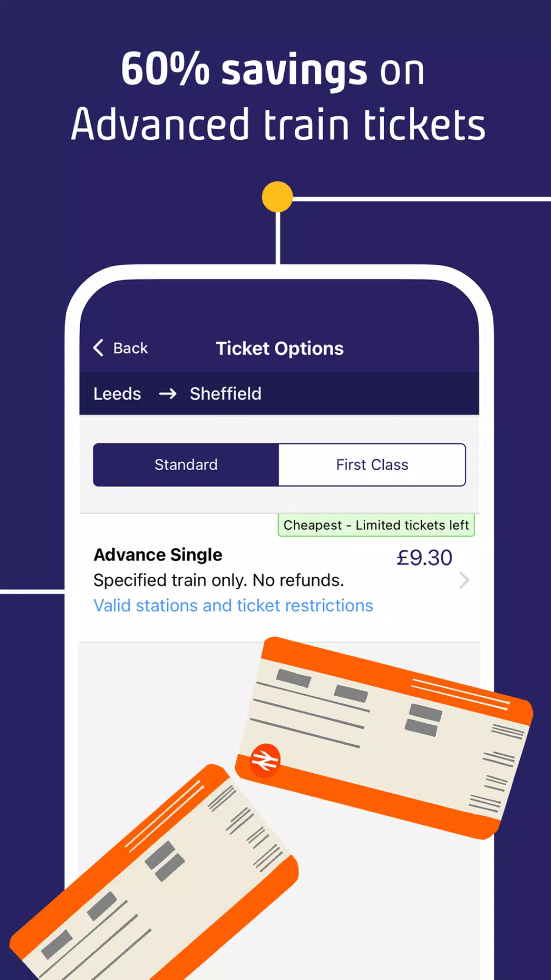 Northern train tickets & times Screenshots