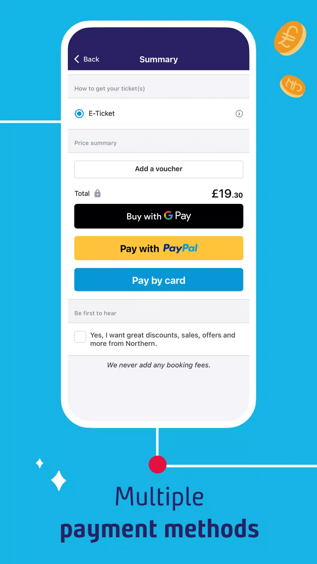 Northern train tickets & times Screenshots