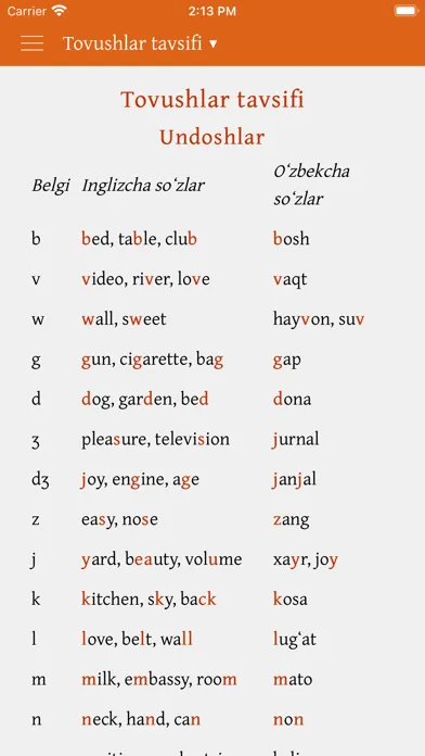 Capturas de pantalla de Expand Your English: O'zbekcha