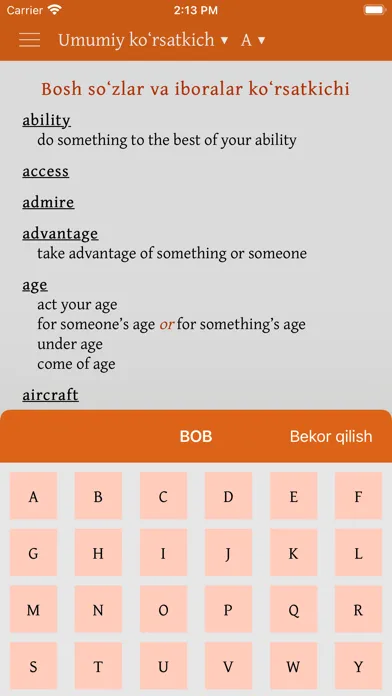 Capturas de pantalla de Expand Your English: O'zbekcha
