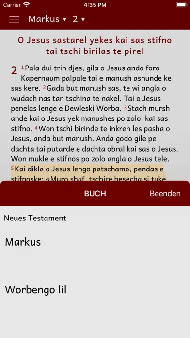 Captures d'écran de Markus-Evangelium - Kalderasch