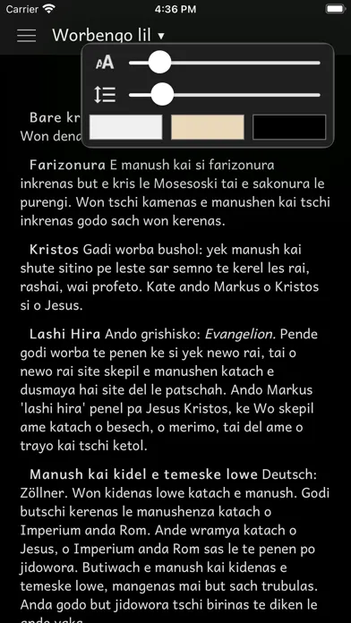 Captures d'écran de Markus-Evangelium - Kalderasch