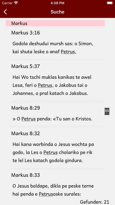 Captures d'écran de Markus-Evangelium - Kalderasch