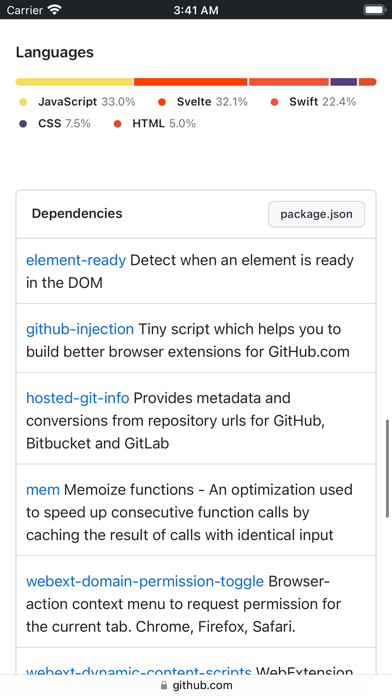 Screenshot di npmhub