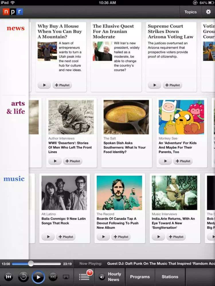 NPR for iPad iPad  स्क्रीनशॉट