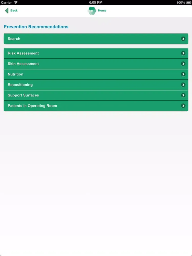 NPUAP/EPUAP 2009 Guidelines iPad  Screenshots